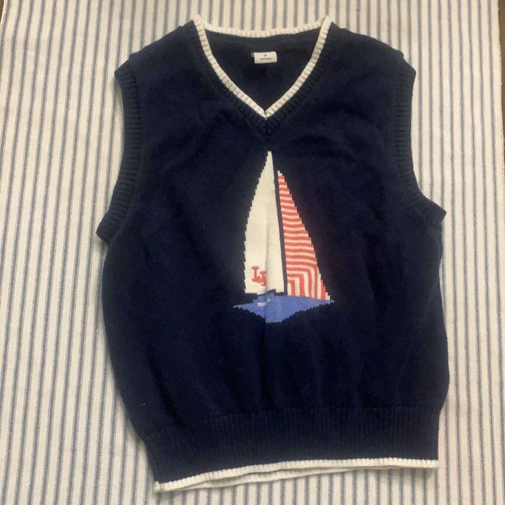 Janie and Jack Sailboat Sweater Vest
